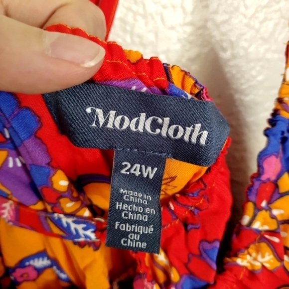 NWT ModCloth For the Love of Festival Season jumpsuit sz 24W - Picture 5 of 8